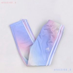 Adidas Rainbow Pastel Ombré Jogger Pants Girls 6X EUC